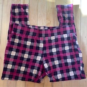 Pink Plaid Plus Leggings